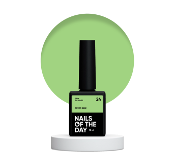 Nailsoftheday Cover base 24 — салатове базове покриття для нігтів, 10 мл