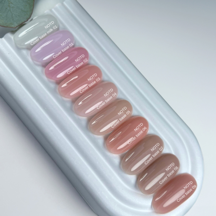 Nailsoftheday Cover base 06 — нюдово–персикове камуфлююче базове покриття для нігтів, 30 мл