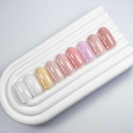 Nailsoftheday Cover base milk 04 shimmer — молочне з срібним шиммером базове покриття для нігтів, 10 мл