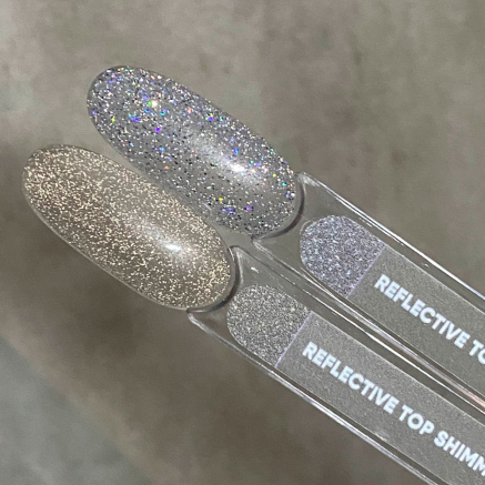 NAILSOFTHENIGHT Reflective top Holographic світловідбиваючий голографічний топ без липкого шару для нігтів, 10 мл