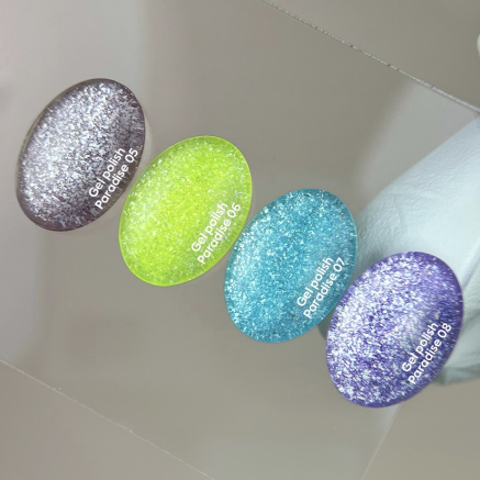NAILSOFTHEDAY Paradise 08 — фіолетовий гель–лак для нігтів, що перекриває в один шар, 10 мл