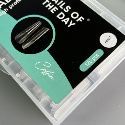 NAILSOFTHEDAY Dual Form Coffin (Type 1) — верхні форми сучасний мигдаль для нігтів, 120 шт