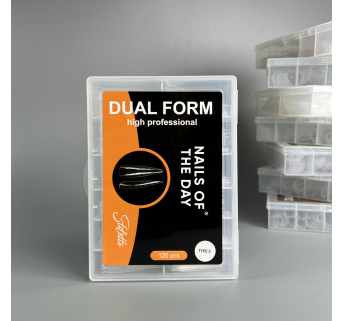 NAILSOFTHEDAY Dual Form Stiletto (Type 3) – верхние формы стилет/миндаль для ногтей, 120 шт