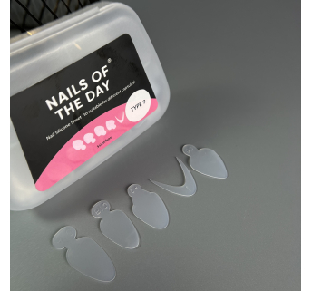 NAILSOFTHEDAY French tips guide (Type 9) – силиконовые трафареты для верхних форм, 60 шт