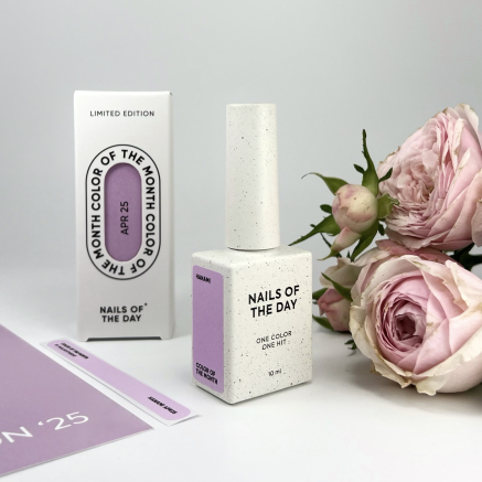 SOLD OUT NAILSOFTHEDAY Color of the month April 2025 Hanami— колір місяця глибокий рожевий, що перекривається в один шар, 10 мл