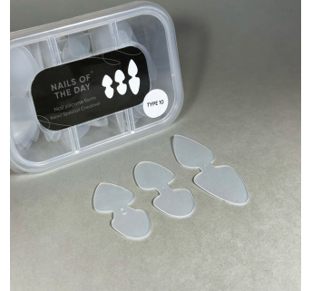 NAILSOFTHEDAY Nail Silicone Double mold, 2 in 1 36pcs/bag (Type 10) – силиконовые молды/трафареты для верхних форм, 36 шт в коробке.