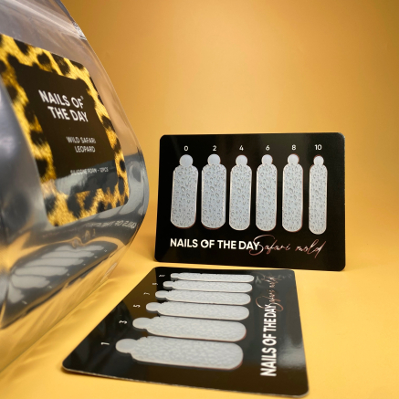 NAILSOFTHEDAY Wild Safari Leopard, silicone form, 12pcs/packet — силіконові молди для верхніх форм/леопард (Type 18),12 шт в брендованому пакеті.