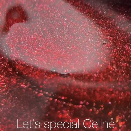 NAILSOFTHEDAY Gel polish Céline — темно–червоний з червоними блискітками гель-лак для нігтів, що перекриває в один шар, 10 мл