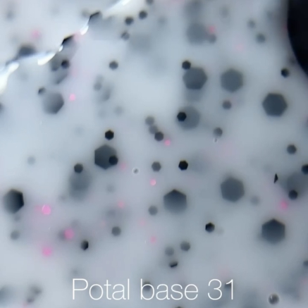 NAILSOFTHEDAY Potal base 31 — молочна база з чорними та рожевими блискітками, 10 мл