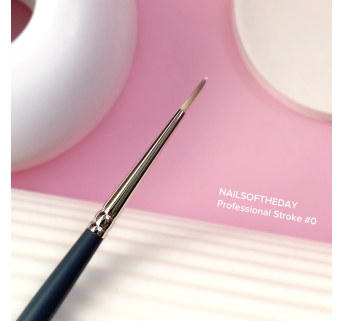 NAILSOFTHEDAY Professional Stroke #0 — пензель із синтетичних волокон для підмальовків, крапок і широких мазків