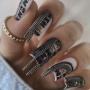 NAILSOFTHEDAY Gel polish Manhattan — чорний з теплим коричневим підтоном з голографічним шиммером світловідбивавючий гель–лак для нігтів, 10 мл