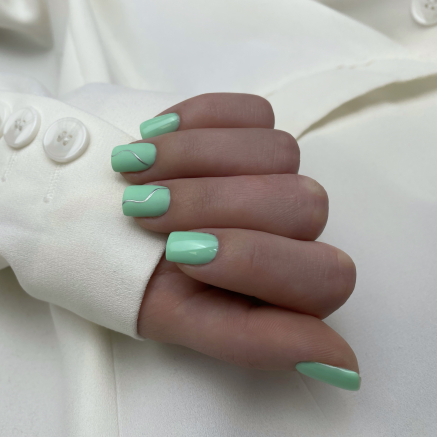 NAILSOFTHEDAY Gel polish Mint — мятний гель-лак для нігтів, що перекриває в один шар, 10 мл