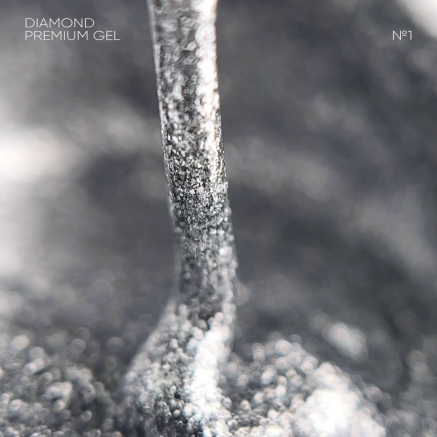 NAILSOFTHEDAY Diamond Premium gel gel polish 01 — срібний гель-лак з дрібною металевою поталью для нігтів, 5 мл