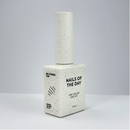 NAILSOFTHEDAY No stress top no wipe  — глянцевий топ без липкого шару і без уф-фільтрів, топ АНТИЦАРАПКА, 10 мл