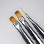 Набор кистей Nail Art Brush от Nailsofthenight – лайнер 10 мм, квадрат и овал с удобной прозрачной ручкой с переливающим эффектом.
