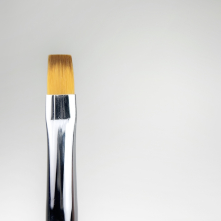 NAILSOFTHENIGHT Nail Art Brush, квадрат зі зручною прозорою ручкою з переливаючим ефектом
