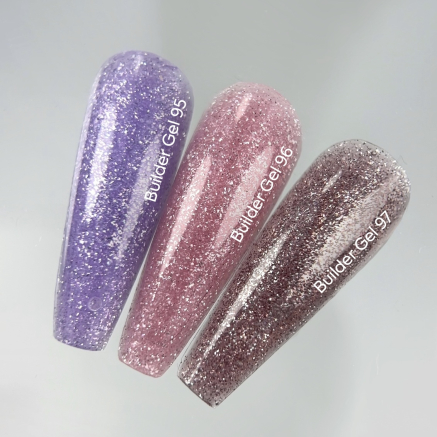 NAILSOFTHEDAY Builder gel 97 — коричневий світловідбиваючий гель для нарощування нігтів, 15 мл