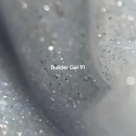 NAILSOFTHEDAY Builder gel 91 — сріблясто-молочний світловідбиваючий гель для нарощування нігтів, 15 мл