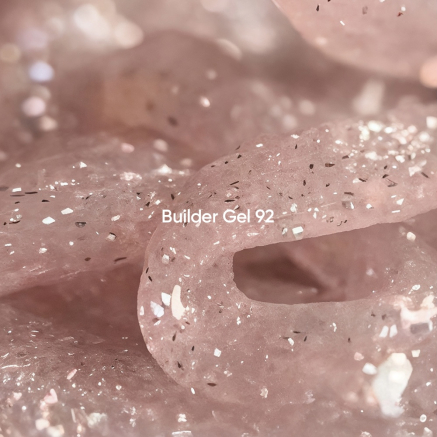 NAILSOFTHEDAY Builder gel 92 — нюдово-персиковий світловідбиваючий гель для нарощування нігтів, 15 мл
