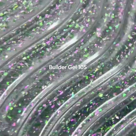 NAILSOFTHEDAY Builder gel 105 — прозорий з пластівцями юкі гель для нарощування нігтів, 15 мл