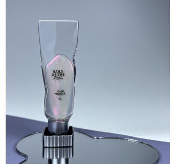 Liquid powder 02 — рідка втирка з переливом від зеленого до червоно–рожевого для нігтів, 5 г