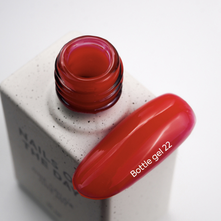 NAILSOFTHEDAY Bottle gel 22 – червоний надміцний гель для укріплення нігтів, 10 мл