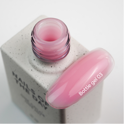 NAILSOFTHEDAY Bottle gel 03 – ніжно-рожевий надміцний гель для укріплення нігтів, 10 мл