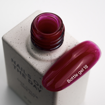 NAILSOFTHEDAY Bottle gel 18 – винно-червоний надміцний гель для укріплення нігтів, 10 мл