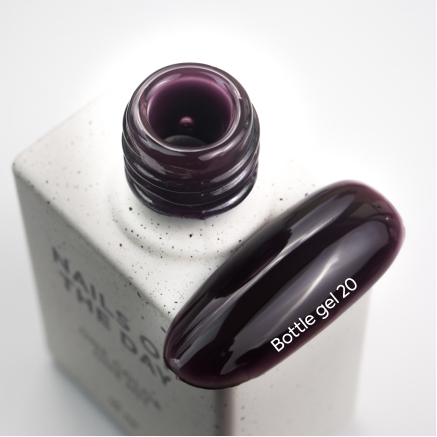 NAILSOFTHEDAY Bottle gel 20 – коричневий з фіолетовим підтоном надміцний гель для укріплення нігтів, 10 мл
