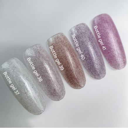NAILSOFTHEDAY Bottle gel 40 – ліловий світловідбиваючий надміцний гель для укріплення нігтів, 10 мл