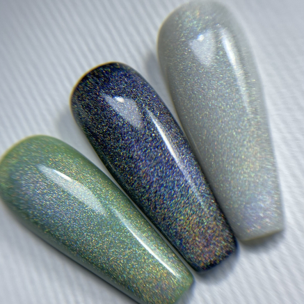 NAILSOFTHENIGHT Holographic Top Cat eye — голографічний топ з ефектом котячого ока для нігтів без липкого шару, 10 мл