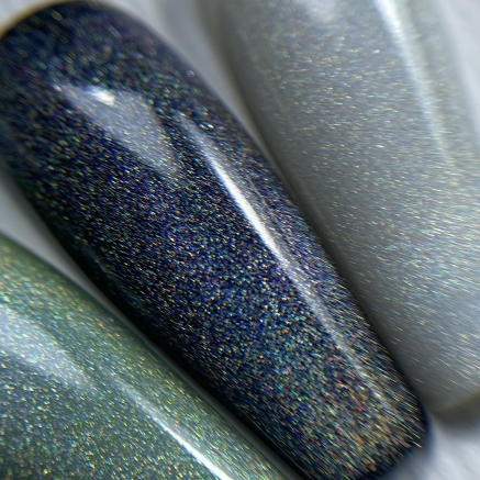 NAILSOFTHENIGHT Holographic Top Cat eye — голографічний топ з ефектом котячого ока для нігтів без липкого шару, 10 мл