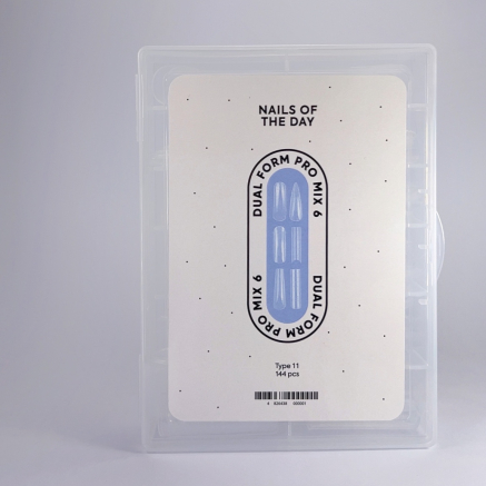NAILSOFTHEDAY Dual Form Pro Mix 6 (Type 11) — набір верхніх форм 6 видів по 12 розмірів, 144 шт