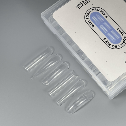NAILSOFTHEDAY Dual Form Pro Mix 6 (Type 11) — набір верхніх форм 6 видів по 12 розмірів, 144 шт