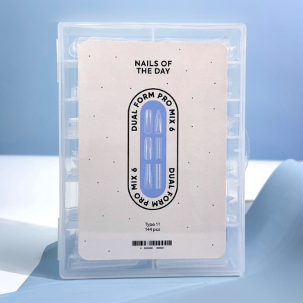 NAILSOFTHEDAY Dual Form Pro Mix 6 (Type 11) — набір верхніх форм 6 видів по 12 розмірів, 144 шт
