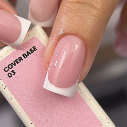 Nailsoftheday Cover base 03 — рожево–персикове базове покриття для нігтів, 10 мл