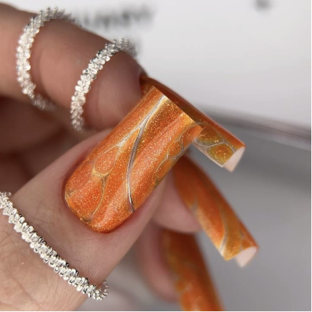 SOLD OUT NAILSOFTHEDAY Color of the month January 2025 Vitamin C — колір місяця насичено-помаранчевий із дрібним шимером, що перекривається в один шар, 10 мл