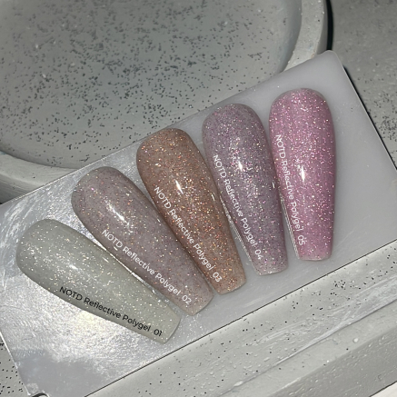 NAILSOFTHENIGHT Reflective Polygel 04 — ліловий рідкий світловідбиваючий полігель нової формули для нігтів, 15 мл