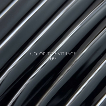 NAILSOFTHEDAY Color top Vitrage 09 — напівпрозорий чорний вітраж топ без липкого шару для нігтів, 10 мл