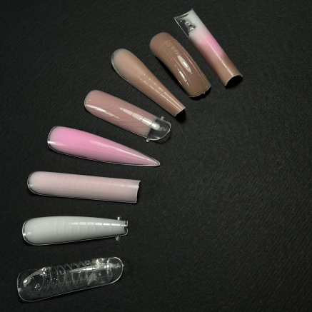 NAILSOFTHEDAY Dual Form Stiletto (Type 3) — верхні форми стилет/мигдаль для нігтів, 120 шт