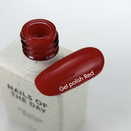 NAILSOFTHEDAY Gel polish Red — особливий червоний гель-лак, що перекривається в один шар, 10 мл