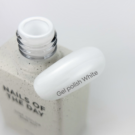 NAILSOFTHEDAY Gel polish White — особливий білий гель-лак, що перекривається в один шар, 10 мл
