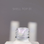 NAILSOFTHEDAY Shell top 01 new formula — перлинний топ з переливом фіолетової втирки без липкого шару, 10 мл