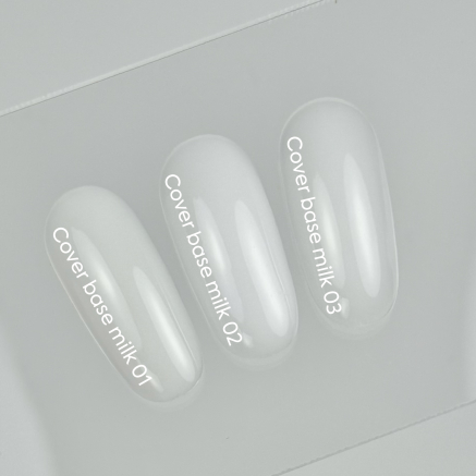 Nailsoftheday Cover base milk 01 — приполено-молочне насичене камуфлююче базове покриття для нігтів, 30 мл