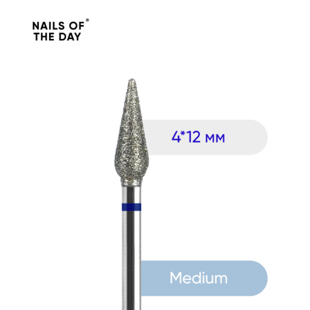 Фреза Nailsoftheday Морковь - брендированная фреза алмазная морковь синяя, 4*12 мм. Фреза Nailsoftheday Морковь - брендированная фреза алмазная морковь синяя, 4*12 мм.