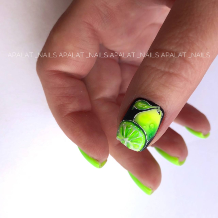 NAILSOFTHEDAY Gel polish Lime особливий неоново-салатовий гель-лак, що перекривається в один шар, 10 мл