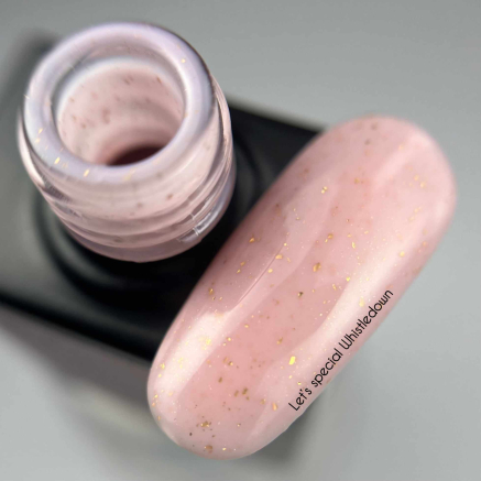 NAILSOFTHEDAY Lets special Whistledown — рожевий із золотою поталлю гель-лак для нігтів, 10 мл