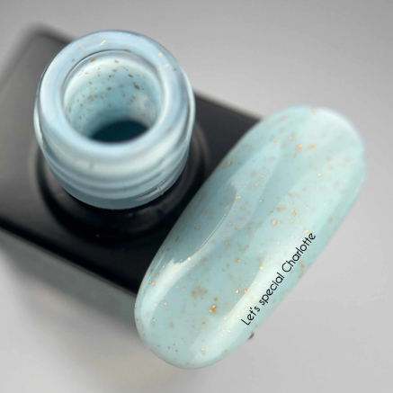 NAILSOFTHEDAY Lets special Charlotte — мятно-блакитний із золотою поталлю гель-лак для нігтів, 10 мл