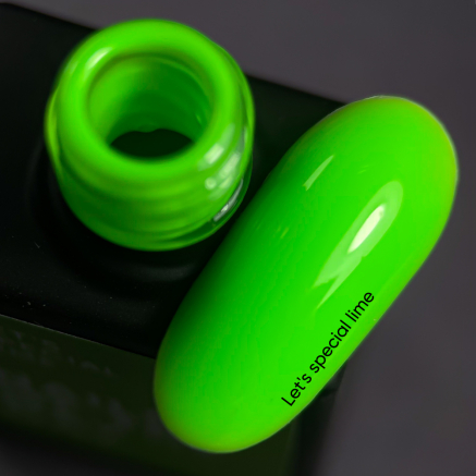 NAILSOFTHEDAY Gel polish Lime особливий неоново-салатовий гель-лак, що перекривається в один шар, 10 мл