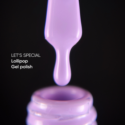 NAILSOFTHEDAY Gel polish Lollipop — ліловий пастельний гель-лак для нігтів, що перекриває в один шар, 10 мл
